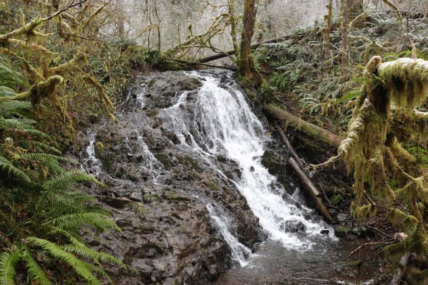 Mima Falls, light dusting of snow